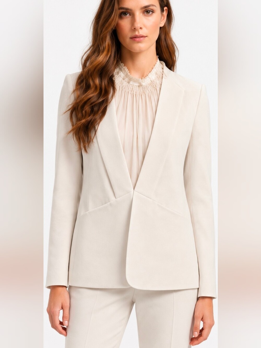 Theory Medora Hydric Open Front Blazer – Ivory – Size 6